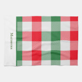 Kariertes, modernes Weißes Rotes Buffalo Geschirrtuch (Horizontal)