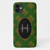 Kariertes Monogram iPhone Case HAMbWG (Rückseite)