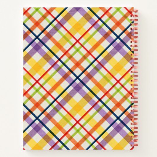 Kariertes Monogram-Notebook für die Hright School Notizblock (Rückseite)