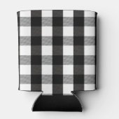 Kariertes Monogramm aus schwarzem und weißem Lumbe Dosenkühler (Rückseite)
