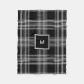 Kariertes Monogramm des modernen Fleecedecke (Vorderseite)