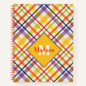 Kariertes Monogramm für die Helle School Notizblock (Vorderseite)