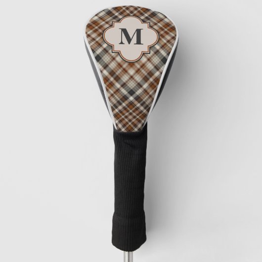 Kariertes Monogramm Golf Headcover (Vorderseite)