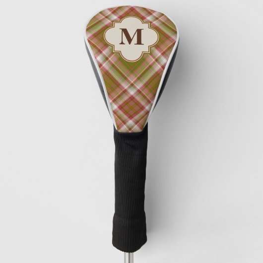 Kariertes Monogramm Golf Headcover (Vorderseite)
