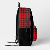 Kariertes Monogramm, rot und schwarz Bedruckter Rucksack (Links)