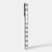 Kariertes Monogramm, rot, weiß und blau Case-Mate iPhone Hülle (Rückseite / Links)