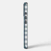 Kariertes Monogramm, rot, weiß und blau Case-Mate iPhone Hülle (Rückseite / Links)