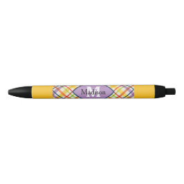 Kariertes Monogramm-Set für den Lila Pen in der He Kugelschreiber