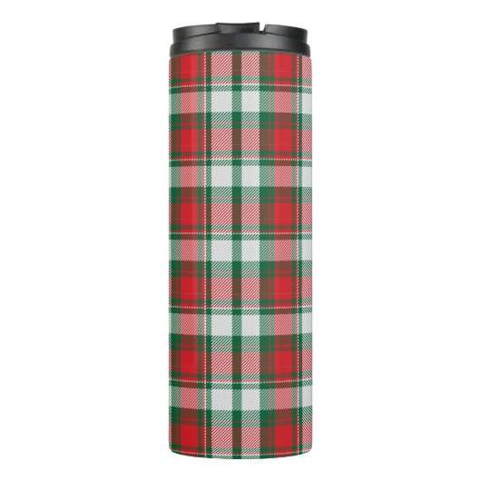 Kariertes Monogramm Thermosbecher (Rückseite)