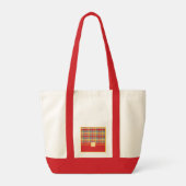 Kariertes Monogramm Tragetasche (Rückseite)