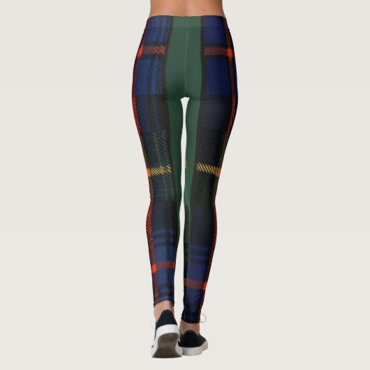 Kariertes Muster 1 Leggings (Rückseite)