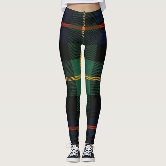 Kariertes Muster 1 Leggings (Vorderseite)