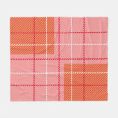 Kariertes Muster aus karierten Stoffen in rosa, bl Fleecedecke (Vorderseite (Horizontal))