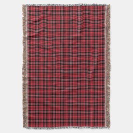 Kariertes Muster aus rotem und schwarzem Tartan Decke