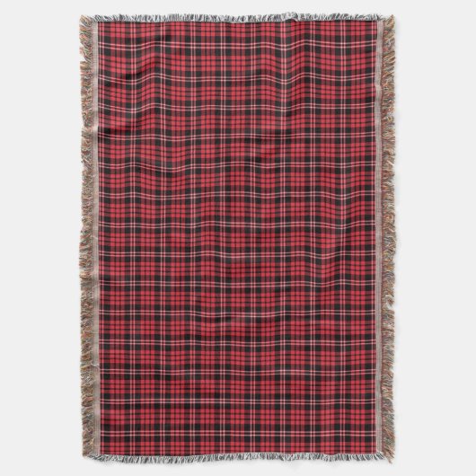 Kariertes Muster aus rotem und schwarzem Tartan Decke (Vorderseite Vertikal)