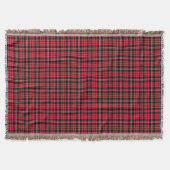 Kariertes Muster aus rotem und schwarzem Tartan Decke (Vorderseite)