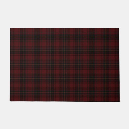 Kariertes Muster aus rotem und schwarzem Tartan Fußmatte (Vorderseite)