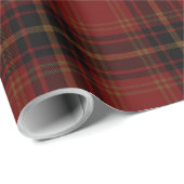 Kariertes Muster aus rotem und schwarzem Tartan Geschenkpapier (Rolleneckpunkt)