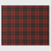 Kariertes Muster aus rotem und schwarzem Tartan Geschenkpapier (Flach)