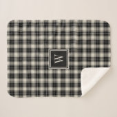 Kariertes Muster aus rutstischem Schwarz mit Monog Sherpadecke (Vorderseite (Horizontal))