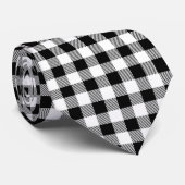Kariertes Muster B&W Weihnachtsdes klassischen Krawatte (Gerollt)