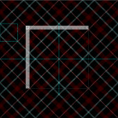 kariertes Muster der 90er Jahre Abstrakt Schwarz G Stoff (Kachel)