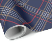 Kariertes Muster der Blauen Raute Geschenkpapier (Rolleneckpunkt)