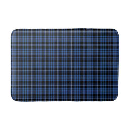Kariertes Muster des Blauen Tartan Badematte