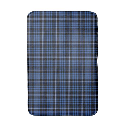 Kariertes Muster des Blauen Tartan Badematte (Vorderseite Vertikal)