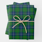 Kariertes Muster des Blaugrün-Tartan Geschenkpapier Set (Beispiel)