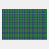 Kariertes Muster des Blaugrün-Tartan  Geschenkpapier Set (Vorderseite)
