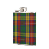 Kariertes Muster des Buchanan Clan Tartan Flachmann (Links)