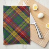 Kariertes Muster des Buchanan Clan Tartan Geschirrtuch (Viertel Falte)