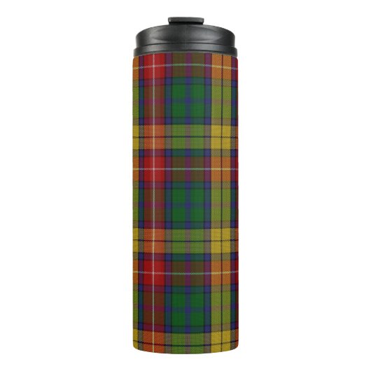 Kariertes Muster des Buchanan Clan Tartan Thermosbecher (Vorderseite)