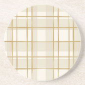 Kariertes Muster des Goldenen Grids Getränkeuntersetzer (Vorne)
