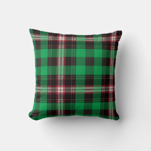 Kariertes Muster des grünen Tartan Kissen
