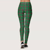 Kariertes Muster des grünen Tartan Leggings (Rückseite)