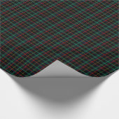 Kariertes Muster des grünen und schwarzen Tartan Geschenkpapier (Ecke)