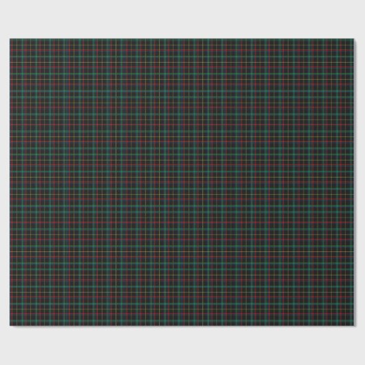 Kariertes Muster des grünen und schwarzen Tartan Geschenkpapier (Flach)