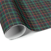 Kariertes Muster des grünen und schwarzen Tartan Geschenkpapier (Rolleneckpunkt)