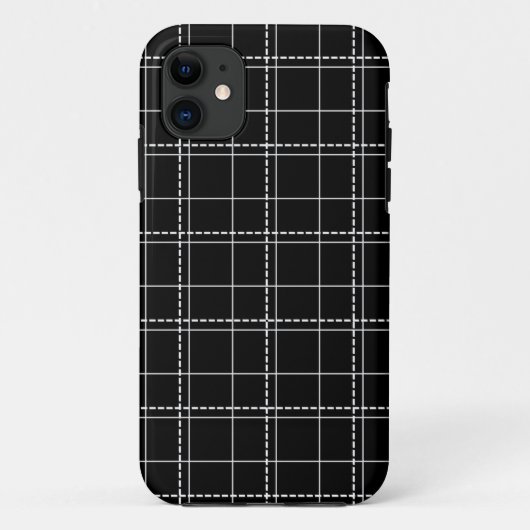 Kariertes Muster des Karos Schwarz/Weiß Case-Mate iPhone Hülle (Rückseite)