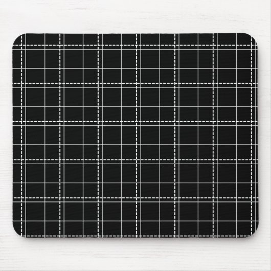 Kariertes Muster des Karos Schwarz/Weiß Mousepad (Vorne)