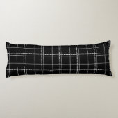 Kariertes Muster des Karos Schwarz/Weiß Seitenschläferkissen (Rückseite)