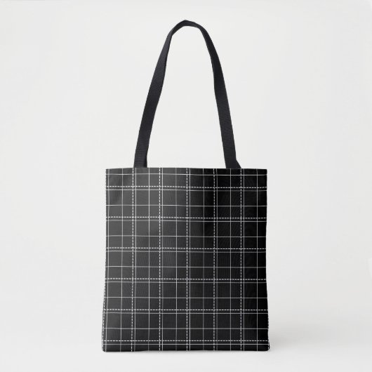 Kariertes Muster des Karos Schwarz/Weiß Tasche (Vorderseite)