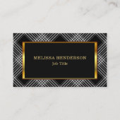 Kariertes Muster des modernen stilvollen Visitenkarte (Vorderseite)