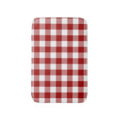 Kariertes Muster des Red White Gingham Badematte (Vorderseite Vertikal)