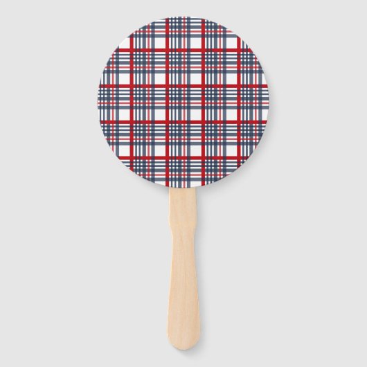 Kariertes Muster Fächer (Rückseite)