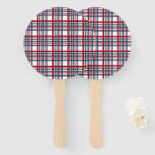 Kariertes Muster Fächer (Vorne und Hinten)