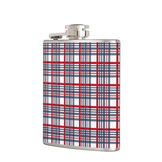 Kariertes Muster Flachmann (Links)