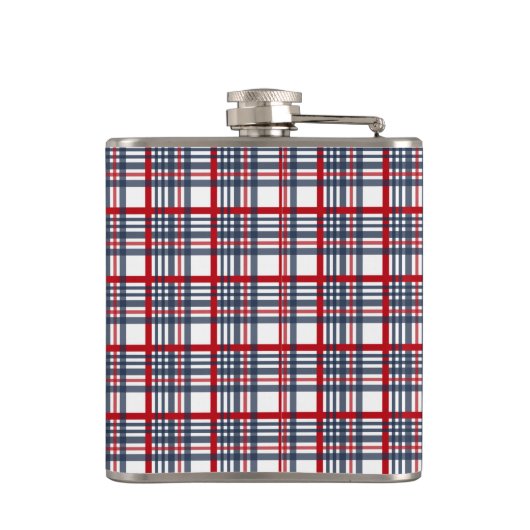 Kariertes Muster Flachmann (Rückseite)